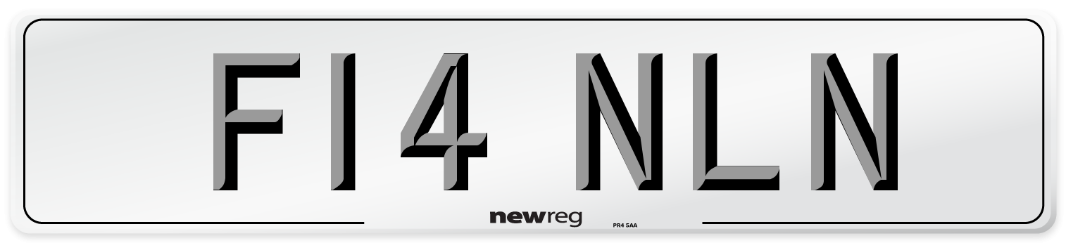 F14 NLN Number Plate from New Reg
